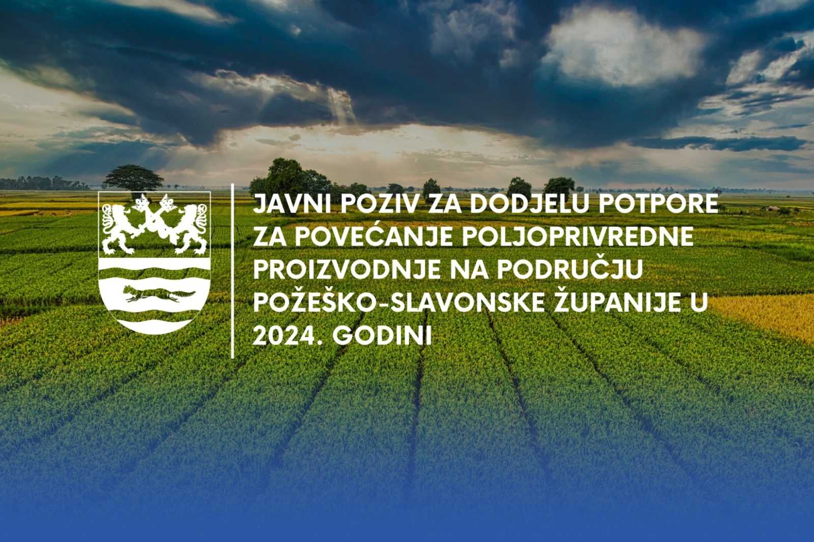 Otvoren javni poziv usmjeren povećanju poljoprivredne proizvodnje na području županije