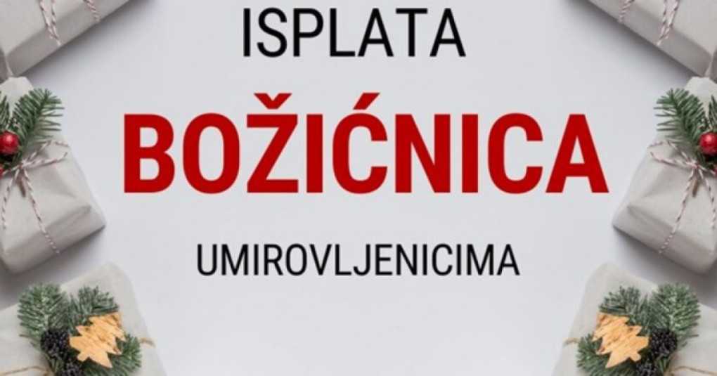 Božićnice za požeške umirovljenike – podnošenje zahtjeva od 21. studenog do 2. prosinca