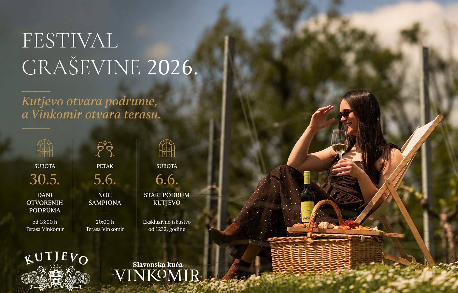 Festival graševine 2026: Kutjevo otvara podrume, a Vinkomirotvara terasu