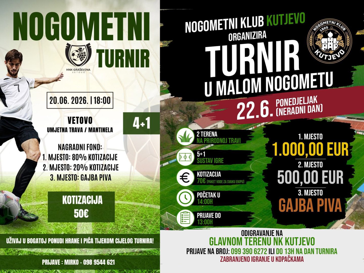 [NAJAVA] Malonogometni turniri u Vetovu i Kutjevu