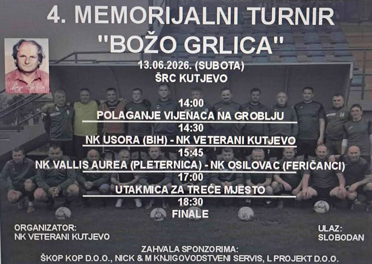[NAJAVA] 4. Memorijalni turnir “Božo Grlica”