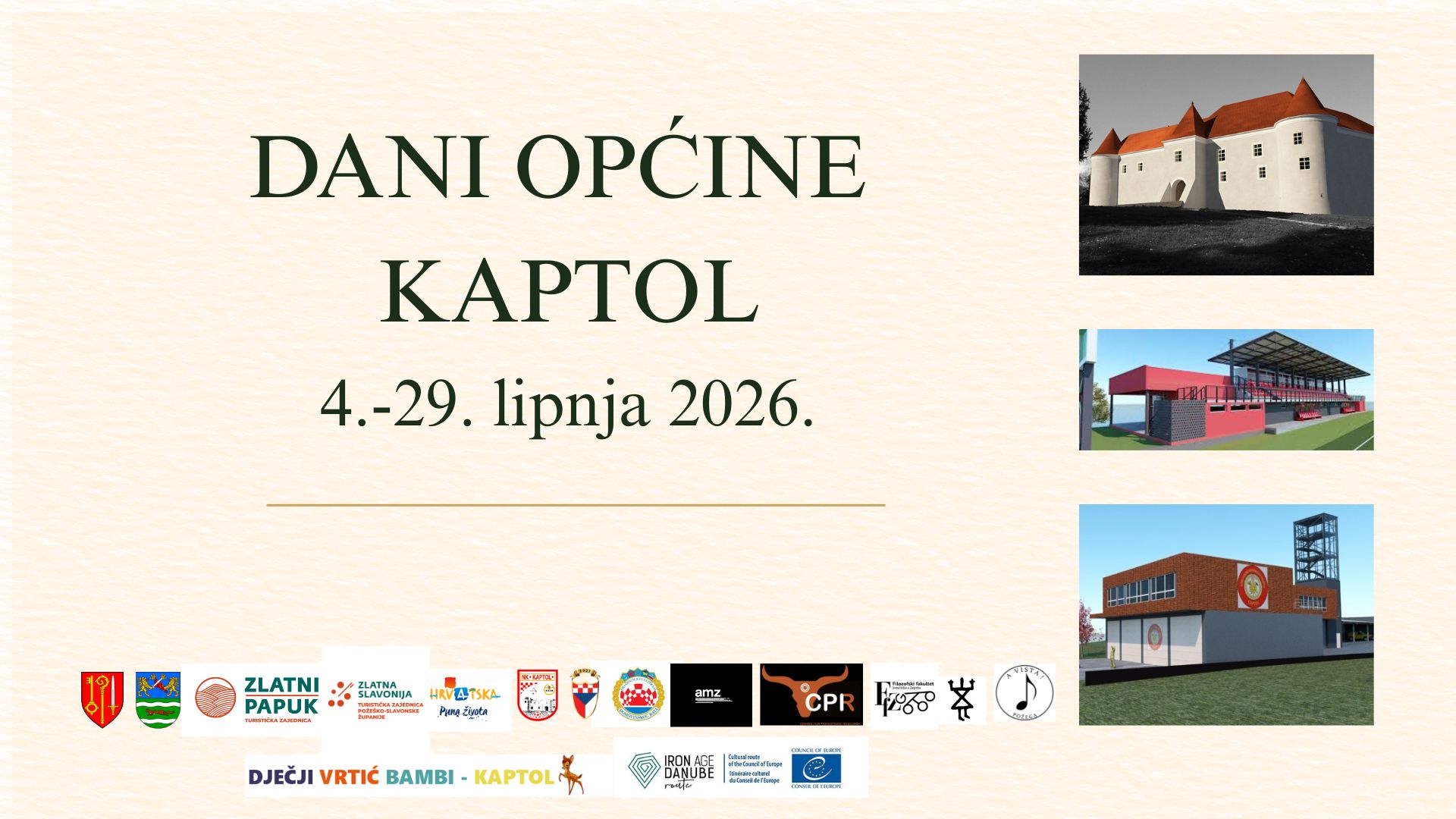 Dani Općine Kaptol 2026. donose mjesec ispunjen tradicijom, kulturom, sportom i zajedništvom