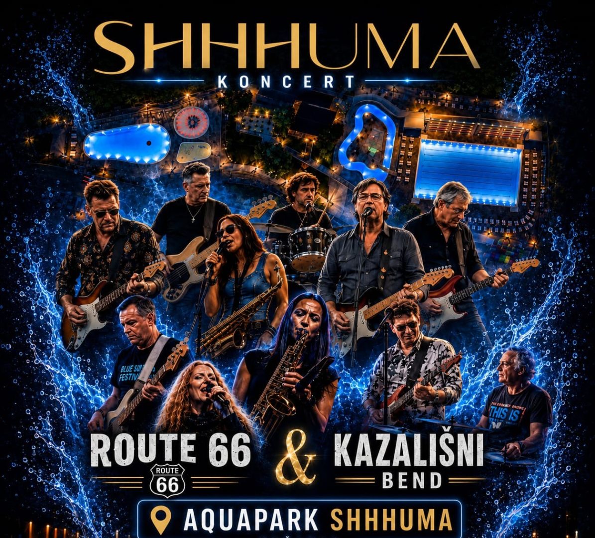 Rock spektakl u Aquaparku Shhhuma: Route 66 i Kazališni bend uz besplatan ulaz i noćno kupanje