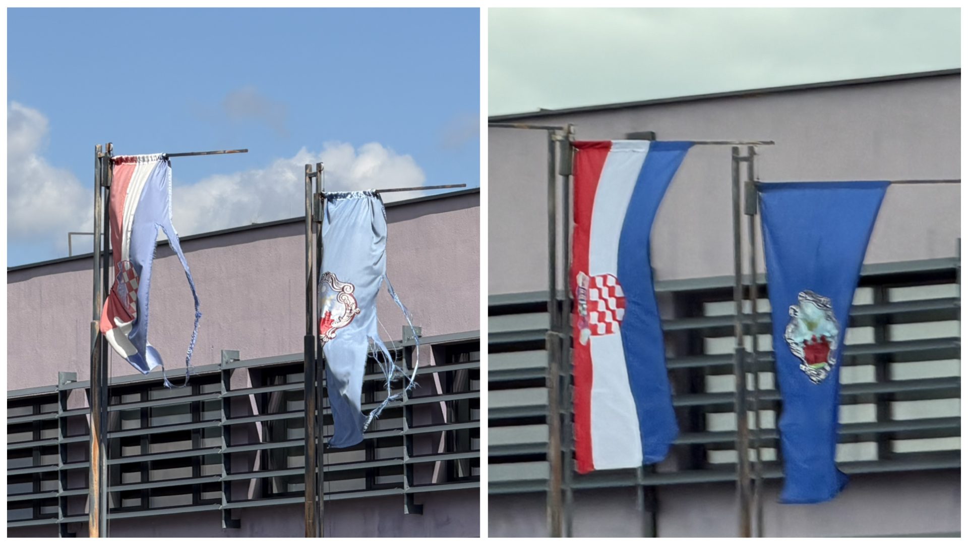 Samo dan nakon naše objave, uništene zastave ispred LORA-e zamijenjene novima