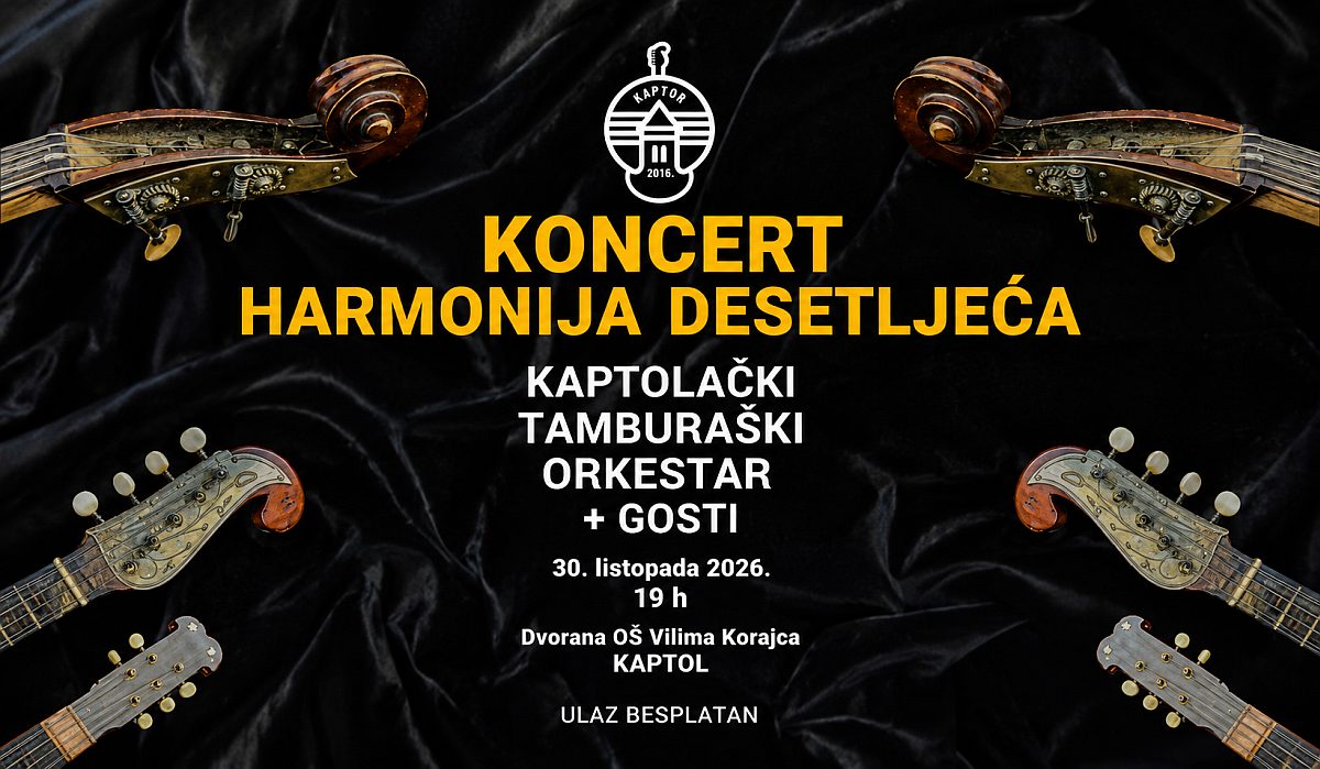 „Harmonija desetljeća”: Kaptolački tamburaški orkestar koncertom slavi desetu obljetnicu